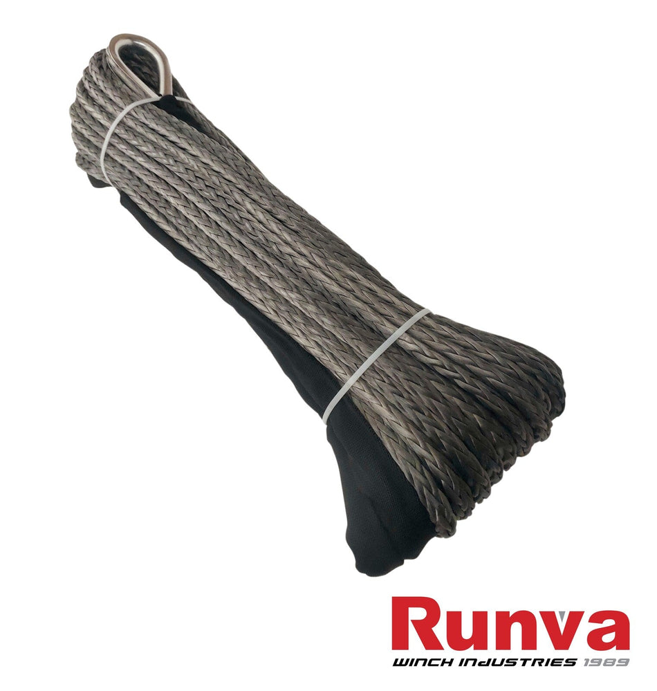 Runva Synthetic Winch Rope - Grey (30m x 10mm)