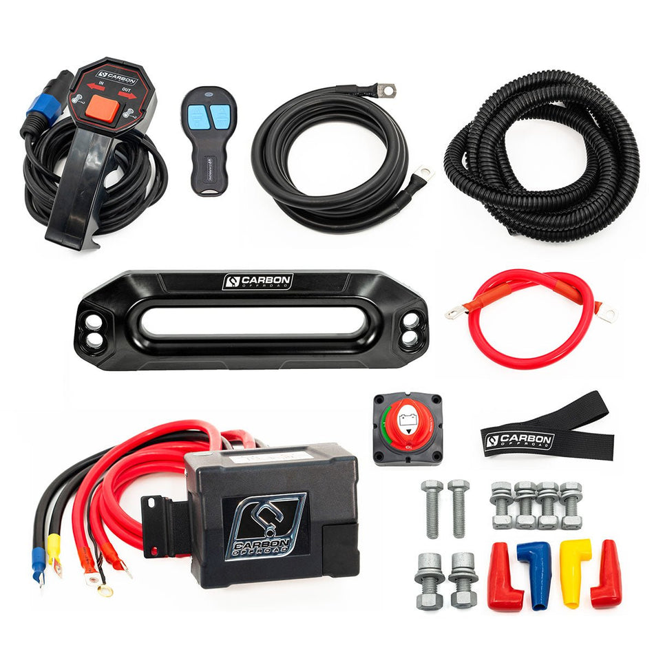 Carbon Offroad Winch Accessory Kit - 12V