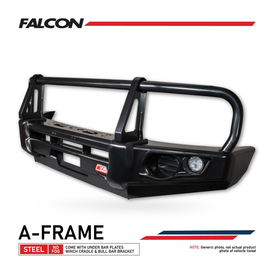 MCC Falcon Bull Bar Black A-Frame Package for Toyota 150 Series Prado Pre-Facelift (2009-2017)