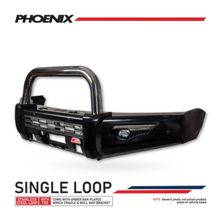 MCC 4x4 Phoenix Bullbar for JAC T9 (2025 on) - Single Stainless Loop