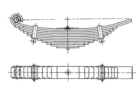 WCS Multileaf Spring for Hendrickson RT340 with Single Flat Cotter Pin (1.25in) (Drive)