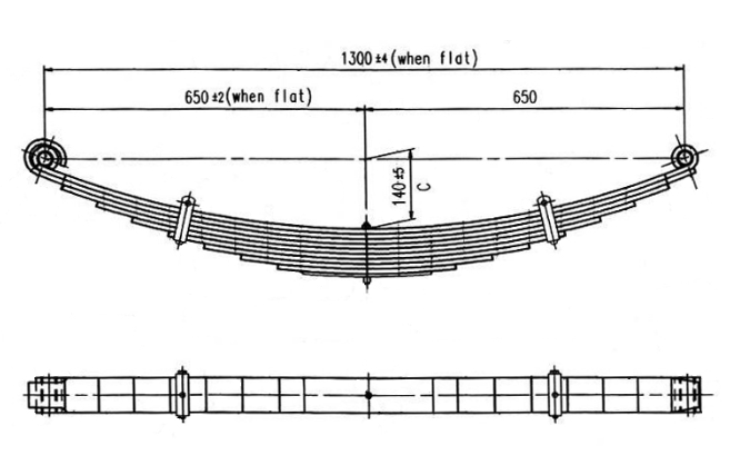 WCS Multileaf Spring for Hino FC/FD Hawk/GD1J Ranger 7 & Pro 7 [Steer ...
