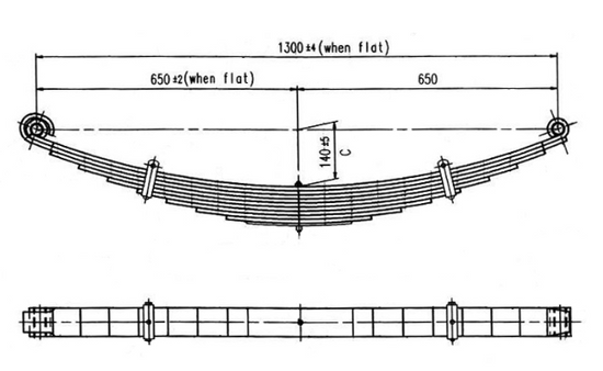 WCS Multileaf Spring for Hino FC/FD Hawk/GD1J Ranger 7 & Pro 7 (Steer ...
