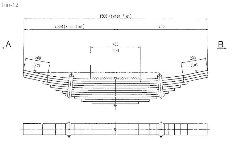 WCS Multileaf Spring for Hino FM1J Ranger 14/FM2632 (All Years) (Drive)