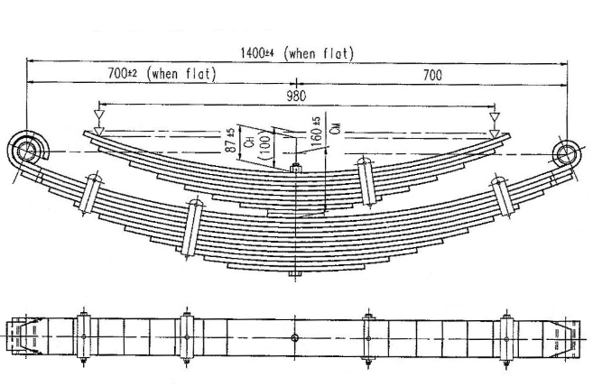 WCS Multileaf Spring for Hino FG1J Ranger 9 (Drive)