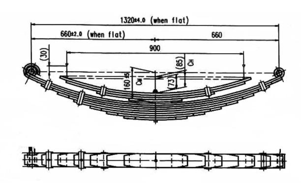 WCS Multileaf Spring for Hino Dutro (Rear)
