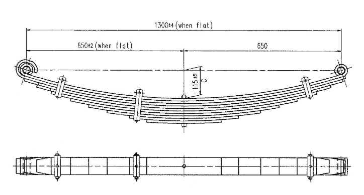 WCS Multileaf Spring for Hino FT1J Ranger & Ranger Pro 5Z/FT3W Kestrel 4x4 (All Years) (Steer)