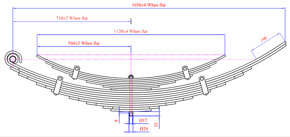 WCS Multileaf Leaf Spring for Isuzu FTR32 (1992-2001) [142kg] [Rear]