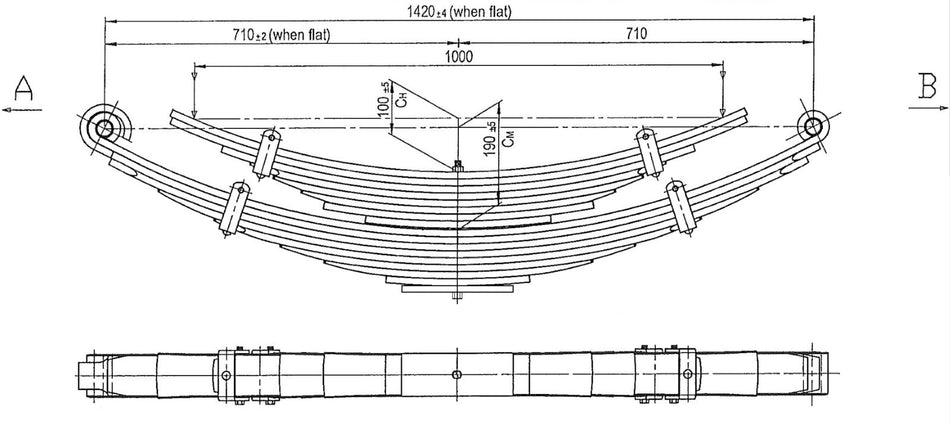 WCS Multileaf Spring for Isuzu FSR/FTS (Rear Drive)