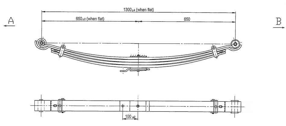 WCS Parabolic Leaf Spring for Isuzu NPR NQR [Front]