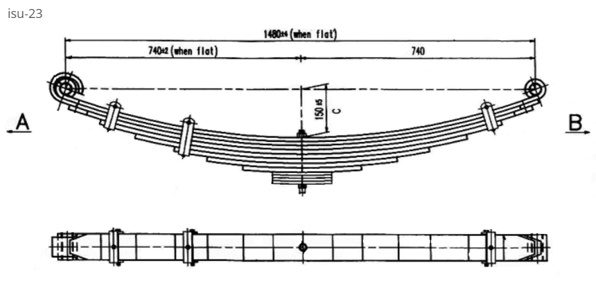 WCS Multileaf Spring for Isuzu FTS/FVR (Front)