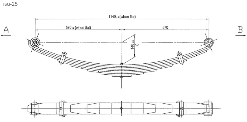 WCS Multileaf Spring for Isuzu NPR/NPR66 (1994 on) (Front)