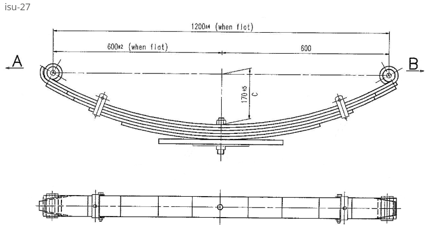 WCS Multileaf Spring for Isuzu NPS (Front)