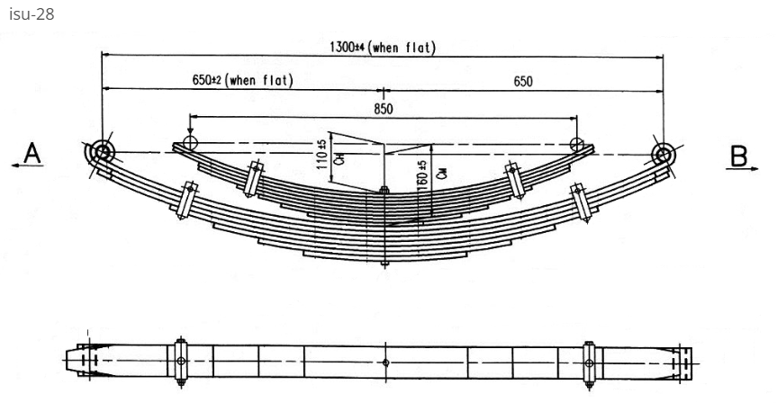 WCS Multileaf Spring for Isuzu NPS (Rear)