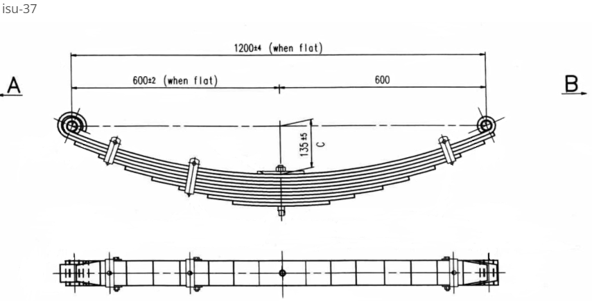 WCS Multileaf Spring for Isuzu FRR (Front) [43kg]