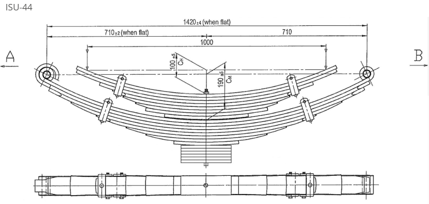 WCS Multileaf Spring for Isuzu FTS (Rear)