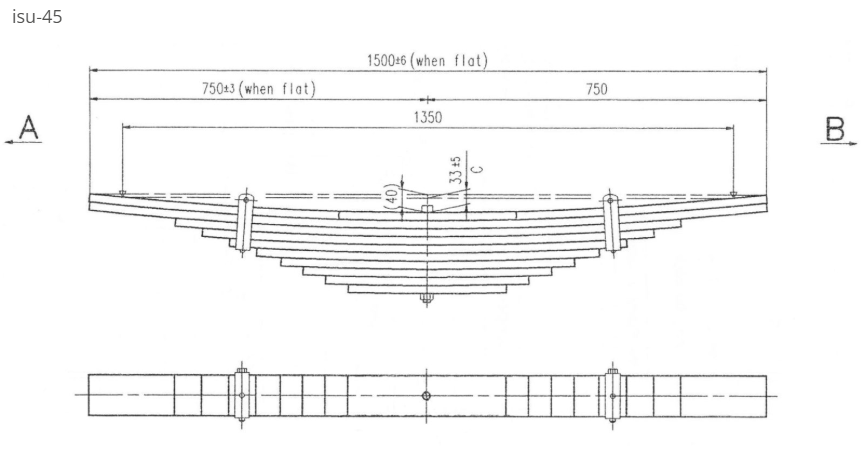 WCS Multileaf Spring for Isuzu FVZ1400/FVZ13 (pre 2003) (Rear)