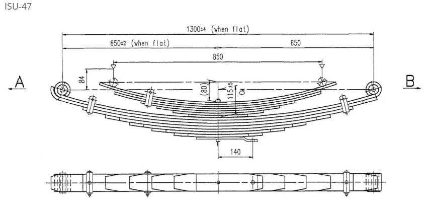 WCS Multileaf Spring for Isuzu NPR70/NQR (Rear Drive)