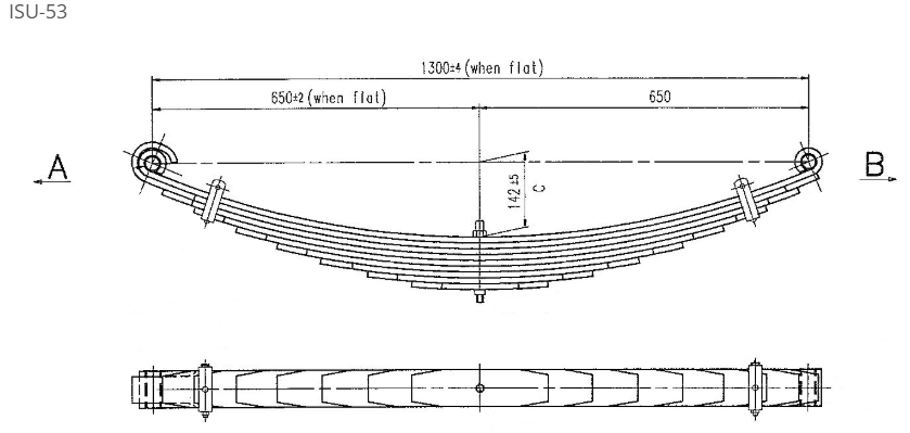 WCS Multileaf Spring Replacement for Isuzu FRR (Front)