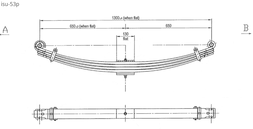 WCS Parabolic Leaf Spring for Isuzu FRR/FSR (Front)