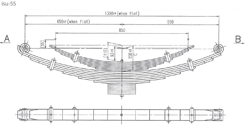 WCS Multileaf Spring for Isuzu NPS (Rear)