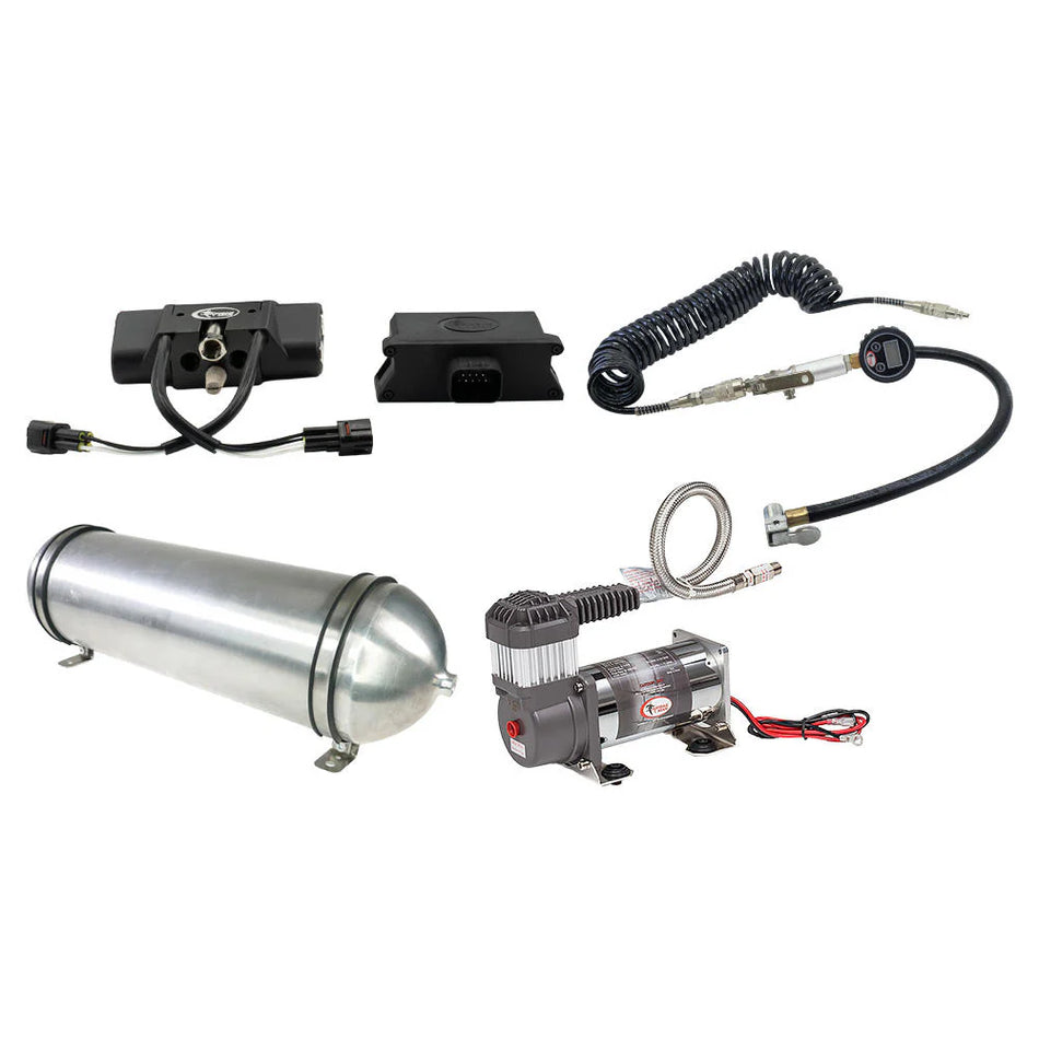Airbag Man Wireless App Control Kit with Tyre Inflation using 3 Gallon Air Tank & Heavy Duty Air Compressor