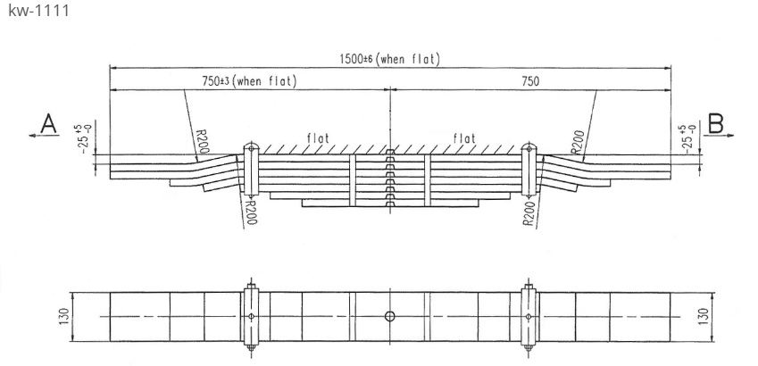 WCS Multileaf Spring (7 leaf, Low Mount) for Kenworth Single Point-Bix Six Drive (Drive)