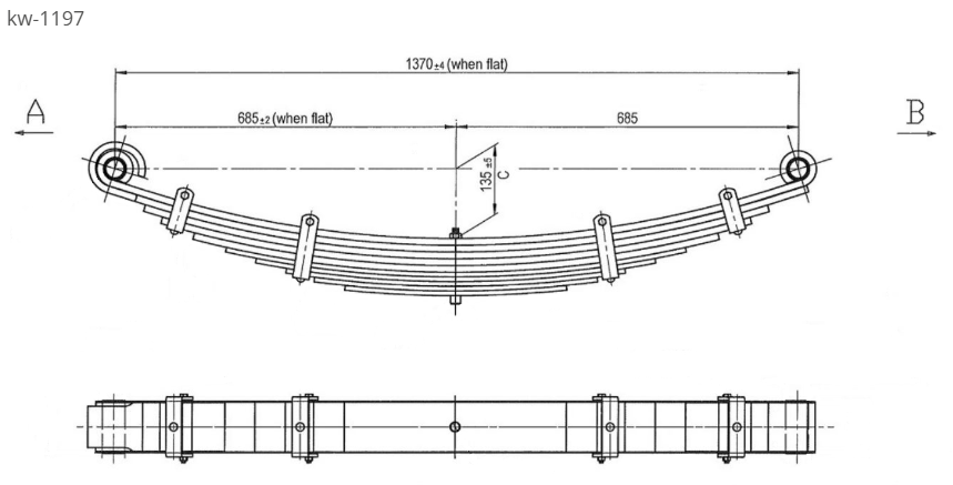 WCS Multileaf Spring for Kenworth T900/T950  (Front Steer)