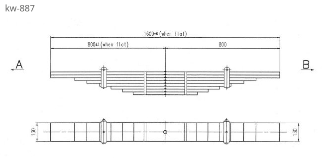 WCS Multileaf Spring for Kenworth [Single Point-Big Six Drive] (Drive)