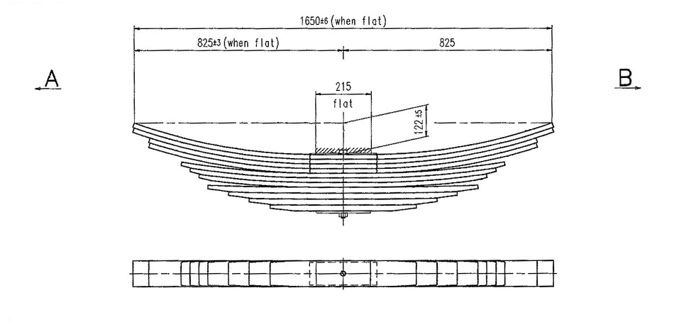 WCS Multileaf Spring (Heavy Duty) for MAN Trucks (Rear) Bogie