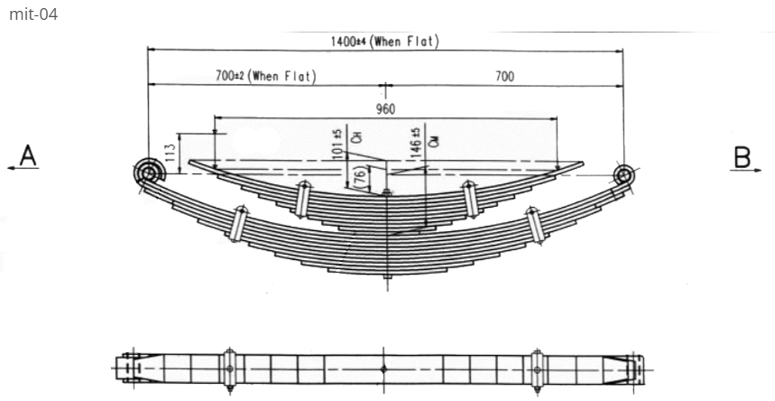 WCS Multileaf Spring for Mitsubishi FM515 (Rear)