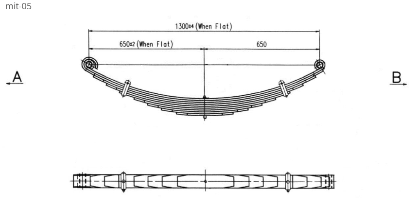 WCS Multileaf Spring for Mitsubishi FK415/418/617 (Front)