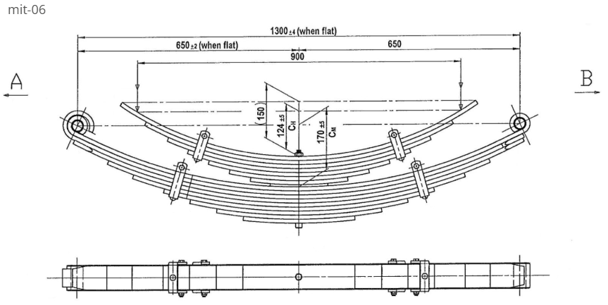 WCS Multileaf Spring for Mitsubishi FK415 (1985-1989) (Rear)