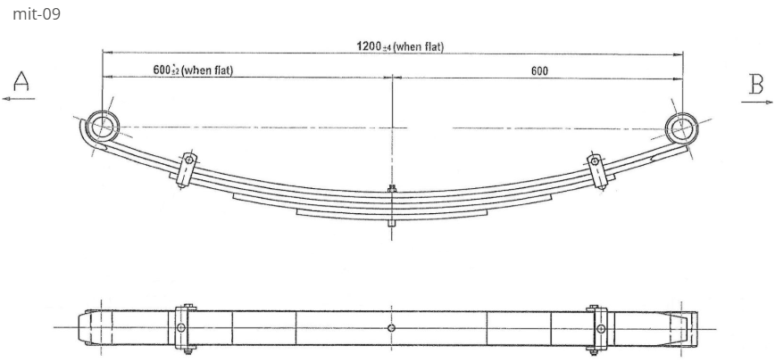 WCS Multileaf Spring for Mitsubishi Canter (Front)