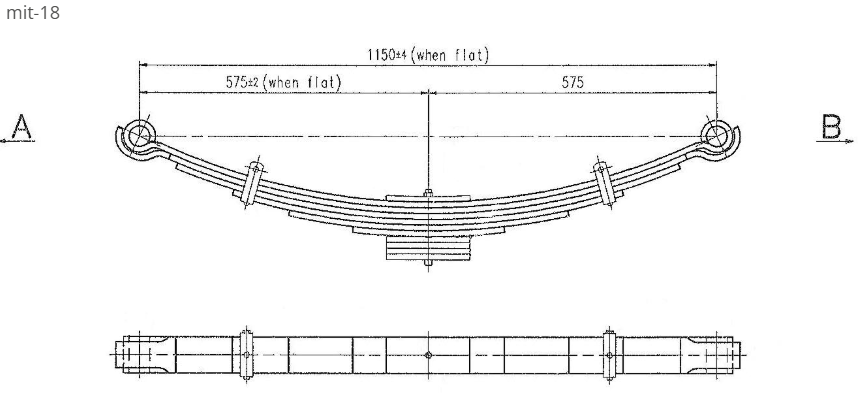 WCS Multileaf Spring for Mitsubishi Canter FGB71 (Front)