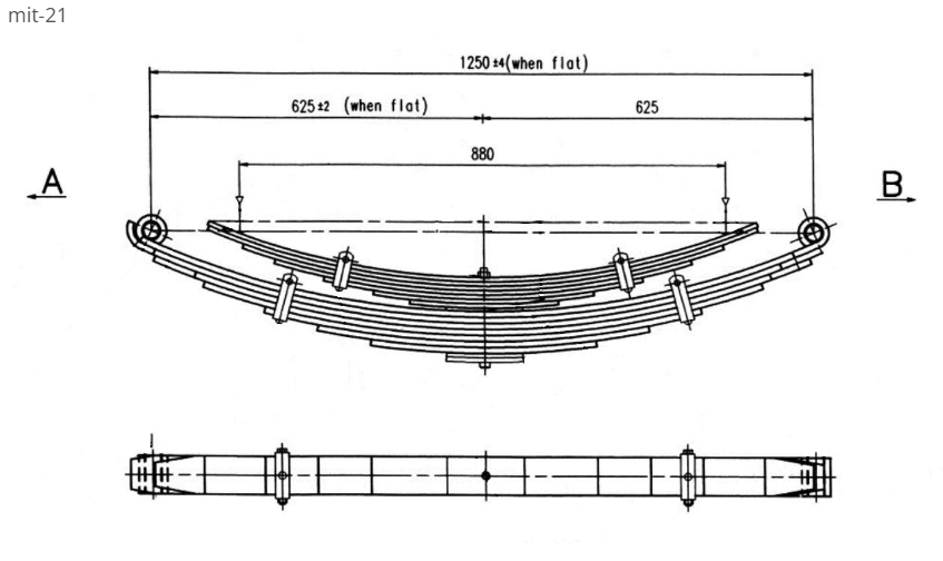 WCS Multileaf Spring for Mitsubishi Canter (Rear)