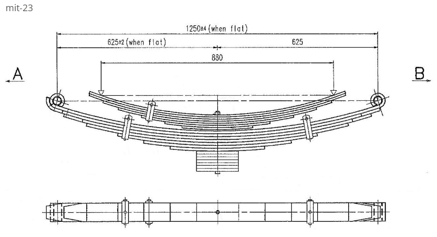 WCS Multileaf Spring for Mitsubishi Canter FGB71 (Rear)