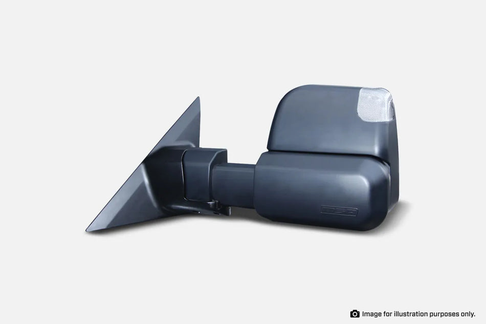 MSA Power Fold Towing Mirror for Ford Ranger (2012-MAY 2022) Black + Electric + Heated + Indicators + Powerfold