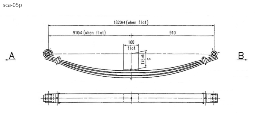 WCS Parabolic Leaf Spring for Scania 112 (All Years) (Front)