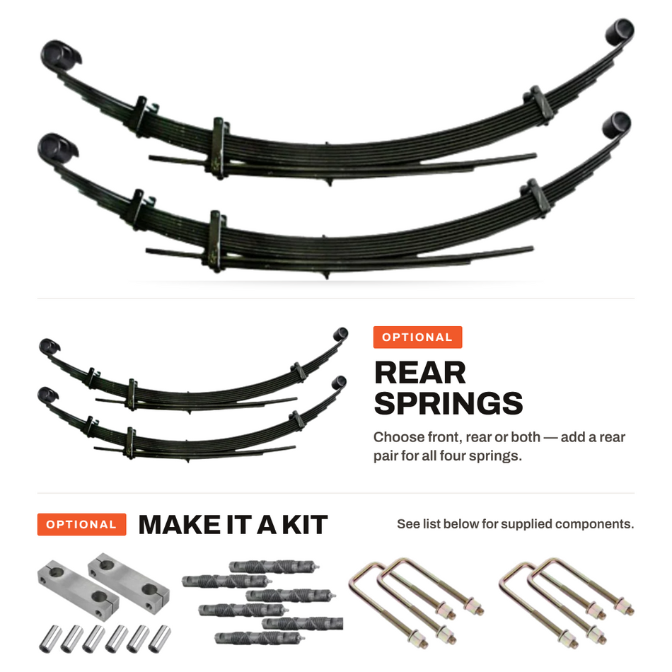 West Coast Suspensions Leaf Spring Upgrade for ISUZU NPR 70/71/75 200/250/300