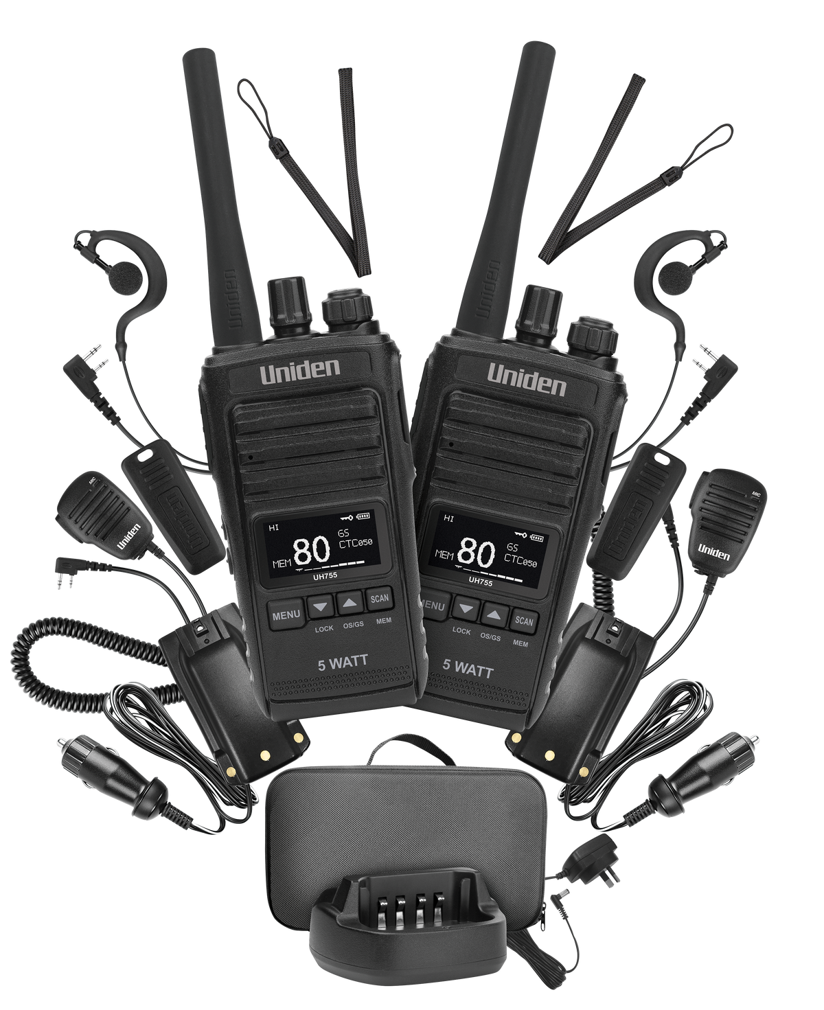 Uniden UH755-2DLX Deluxe Twin Pack
