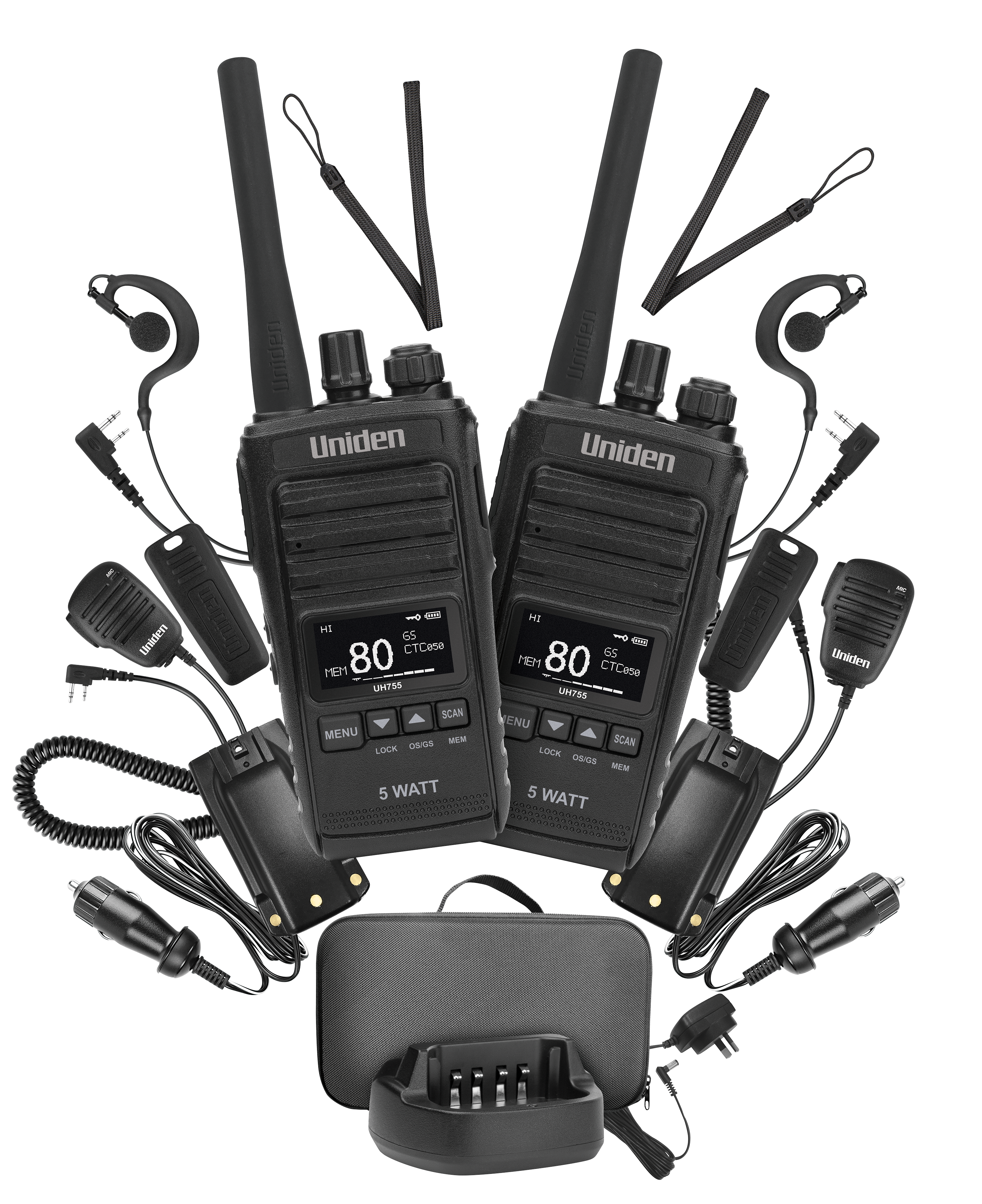 Uniden UH755-2DLX Deluxe Twin Pack