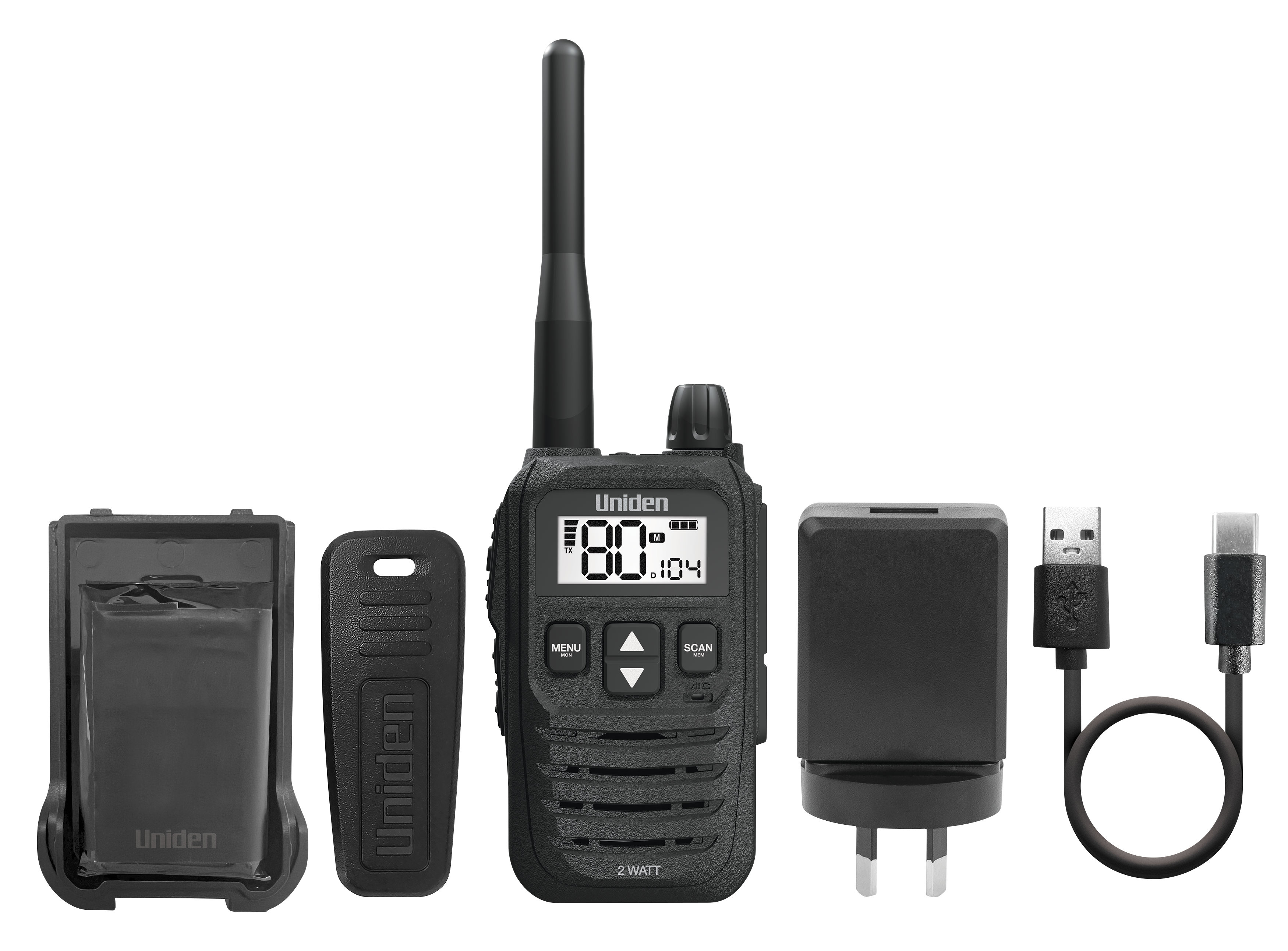 Uniden UH825 2 Watt UHF Handheld Radio