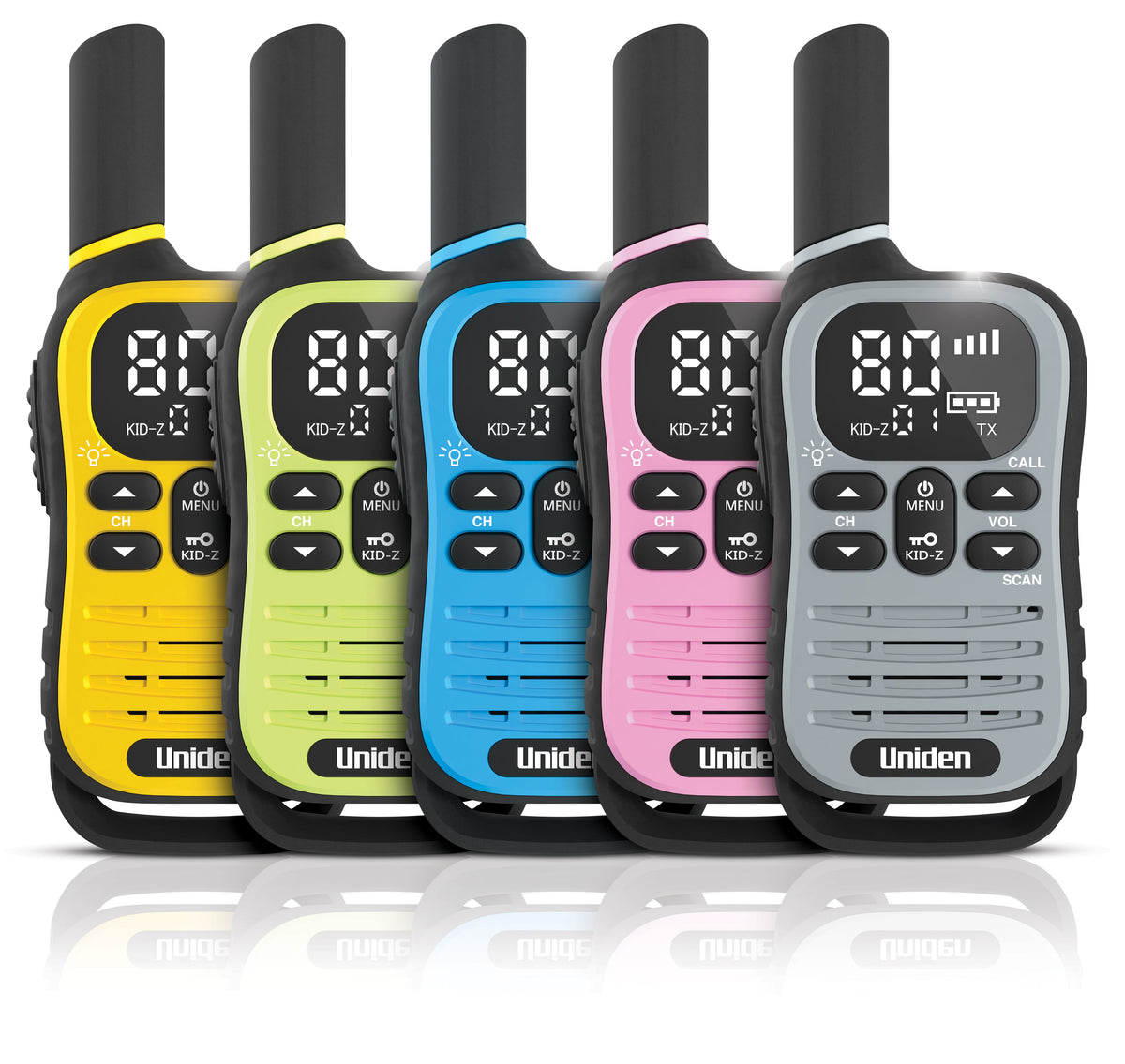 Uniden UH45-5 MAX UHF Handheld Radio Five Pack