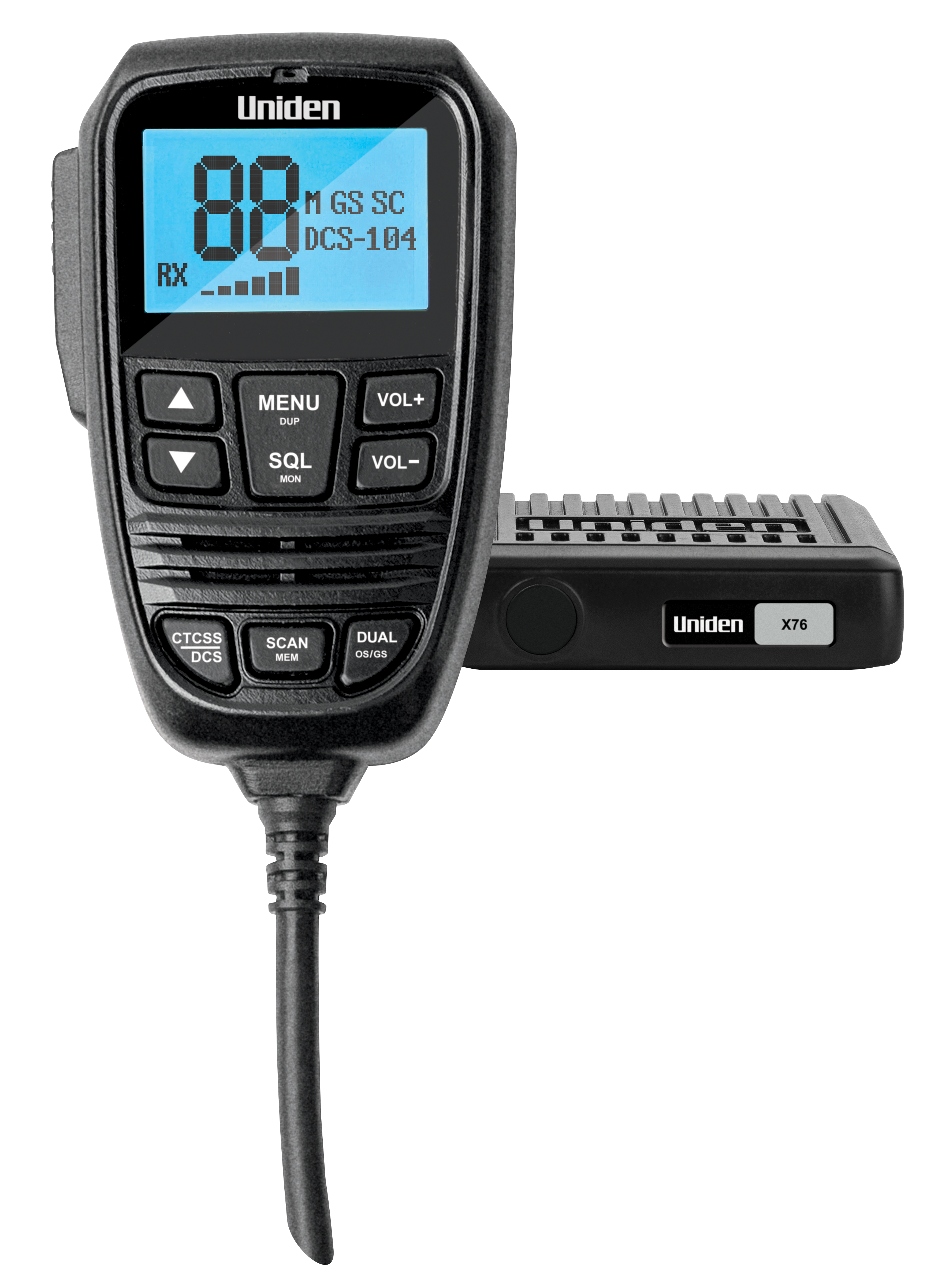 Uniden X76 Mini Compact UHF CB Mobile Radio