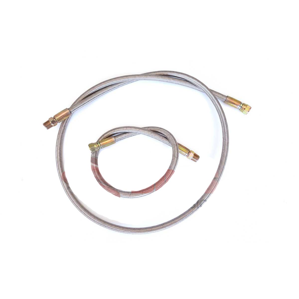 Stainless Braided Hose 700mm w Flare Fitting - Boss Air Suspension