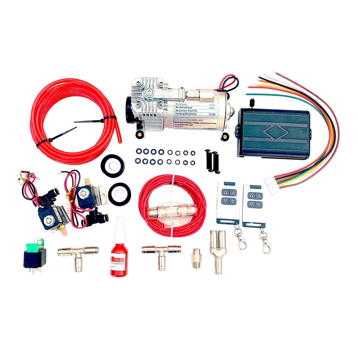 Wireless Remote  Airbag Inflation Kit PX01 with Digital Gauge - Boss Air Suspension