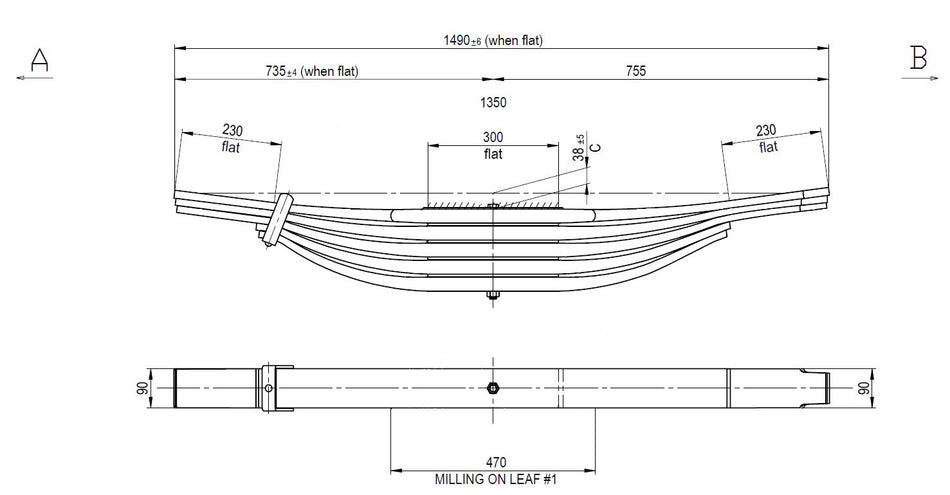 WCS Parabolic Leaf Spring for Isuzu FXZ FYH