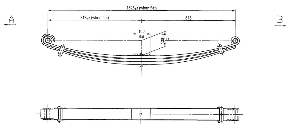 WCS Parabolic Leaf Spring for Kenworth