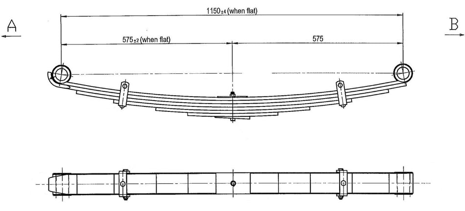 WCS Multileaf Spring for Mitsubishi Canter (Front)